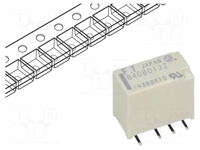 Relay: electromagnetic; DPDT; Ucoil: 12VDC; 2A; 0.3A/125VAC; FTR-B4 FCL Components FTR-B4GB012Z-B05