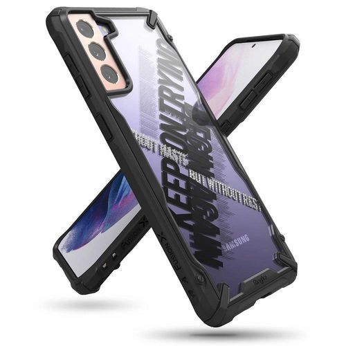 Ringke Fusion X Design durable PC Case with TPU Bumper for Samsung Galaxy S21+ 5G (S21 Plus 5G) black (Cross) (XDSG0053), Ringke 8809785453078 8809785453078