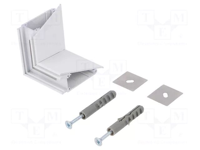 Connector 90°; white; aluminium; WALLE12 TOPMET TOP-B8910001