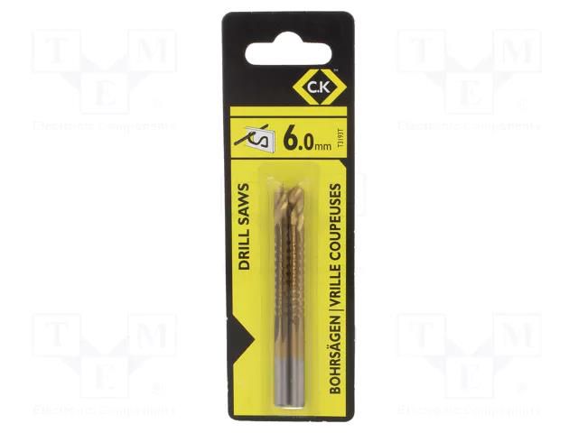 Drill saw; Ø: 6mm; high speed steel; Overall len: 85mm; standard C.K CK-T3193T