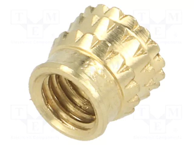 Threaded insert; brass; M5; BN 37885; L: 6.6mm; for plastic TAPPEX KVT-002M5