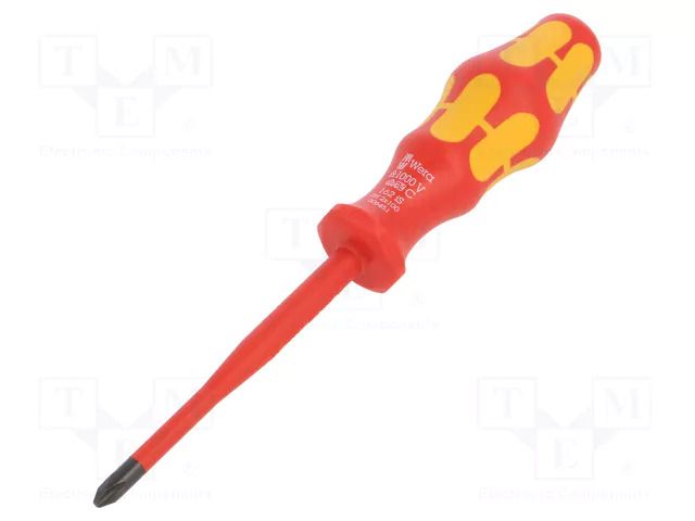Screwdriver: insulated; slim; Phillips; PH2; Blade length: 100mm WERA WERA.05006451001