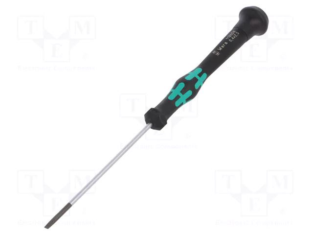 Screwdriver: precision; slot; 2.5x0.4mm; Blade length: 80mm WERA WERA.05118008001