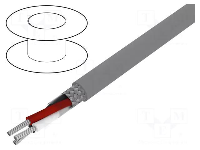 Wire; Xtra Guard® 1; 2x14AWG; PVC; dark grey; 600V; 30.5m; 100ft ALPHA WIRE 5542-SL005