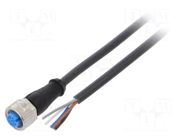 Cable: for sensors/automation; M12; PIN: 5; straight; 2m; plug; 4A; Y SICK YF2A15-020UB5XLEAX