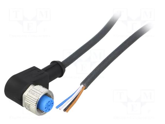 Cable: for sensors/automation; M12; PIN: 4; angled; 10m; plug; 4A; Y SICK YG2A14-100UB3XLEAX