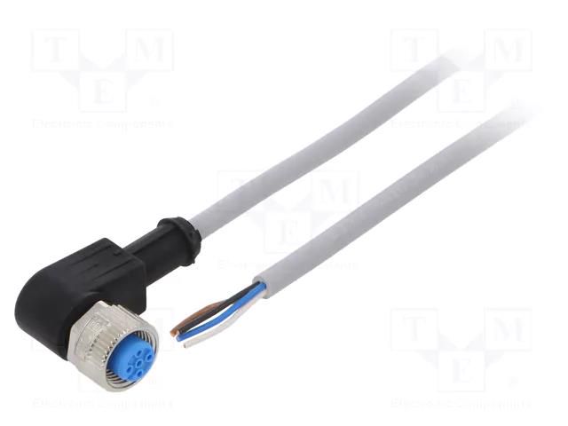 Cable: for sensors/automation; M12; PIN: 4; angled; 10m; plug; 4A; Y SICK YG2A14-100VB3XLEAX