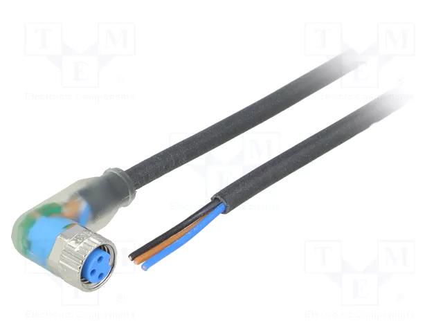 Cable: for sensors/automation; M8; PIN: 3; angled; 2m; plug; 24VDC SICK YI8U13-020UA1XLEAX