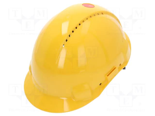 Protective helmet; vented; Size: 54÷62mm; yellow; ABS; G3000; 310g 3M 3M-7100002023