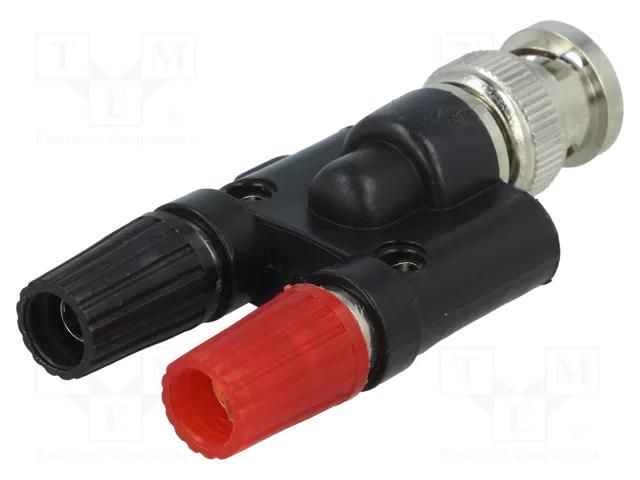 Connector: 4mm banana; adapter; banana 4mm plug x2,BNC socket MUELLER ELECTRIC BU-P1296