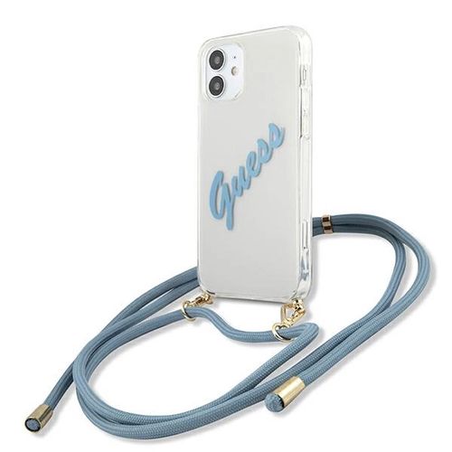 Guess GUHCP12SCRTVSBL iPhone 12 mini 5.4" blue/blue hardcase Script Vintage, Guess 3700740495391 3700740495391