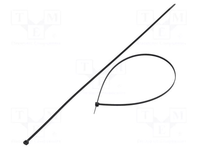 Cable tie; L: 550mm; W: 4.8mm; black; polyamide; 222N; Ømax: 163mm FIX&FASTEN FIX-S-4.8X550/BK