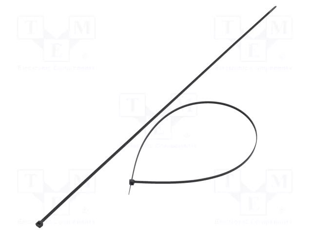 Cable tie; L: 650mm; W: 4.8mm; black; polyamide; 222N; Ømax: 195mm FIX&FASTEN FIX-S-4.8X650/BK