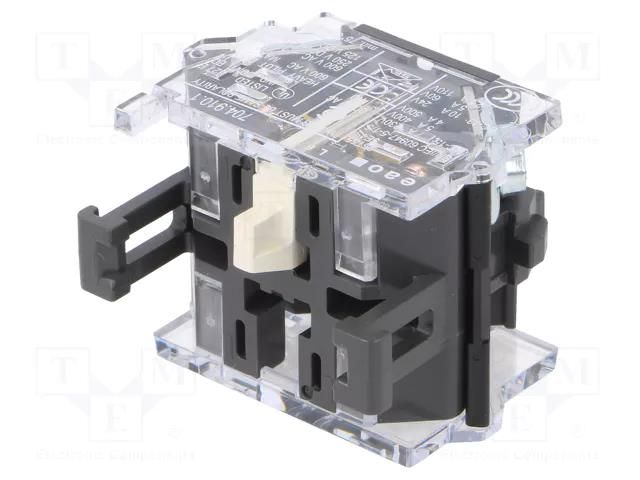 Contact block; 22mm; OptoHiT; -40÷55°C; front fixing; Contacts: NO EAO 704.910.1