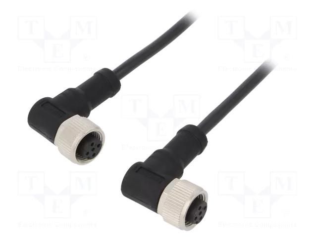 Cable: for sensors/automation; PIN: 5; with metal nut; plug; 60V AMPHENOL LTW M12A05FR12AFRSB001