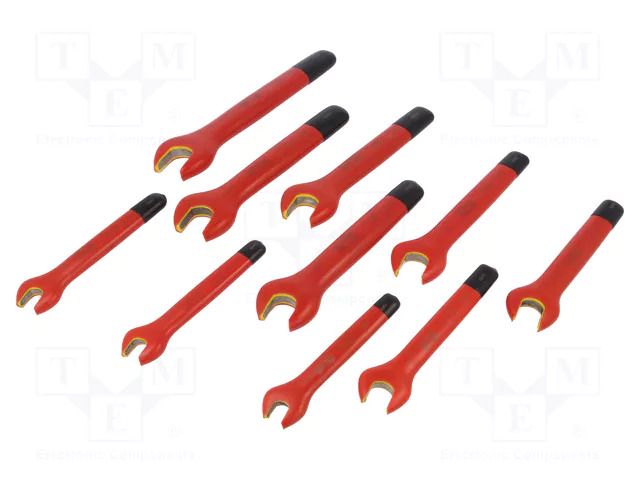 Wrench-set; insulated,spanner; steel; 1kVAC; 10pcs. BAHCO SA.6MV/10T