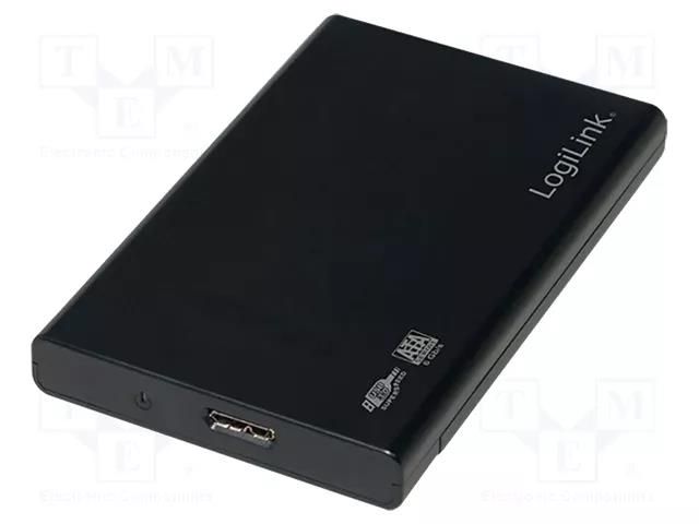 Hard discs housing: 2,5"; USB 3.0; ABS; black LOGILINK UA0275
