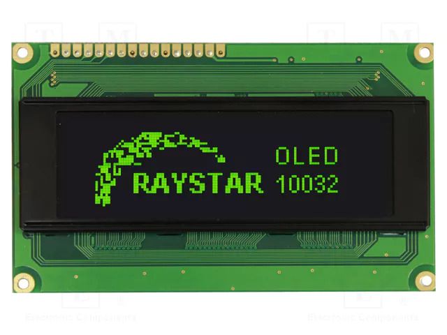 Display: OLED; graphical; 100x32; Dim: 98x60x10mm; green; PIN: 16 RAYSTAR OPTRONICS REG010032AGPP5N0