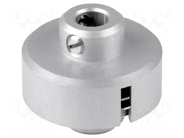 Adapter; aluminium; silver; Shaft: smooth; Hole diam: 6mm MENTOR GA716