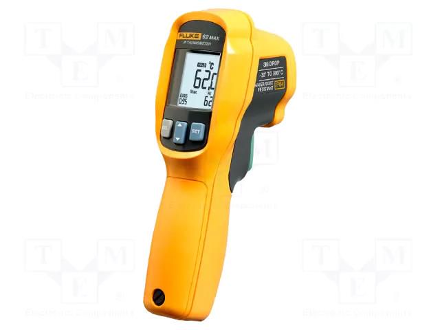 Infrared thermometer; LCD; -30÷500°C; Accur.(IR): ±1.5%,±1.5°C FLUKE FLK-62MAX