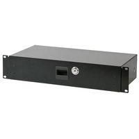 2U Black Rack Drawer with Lock - Shallow 555-15445.