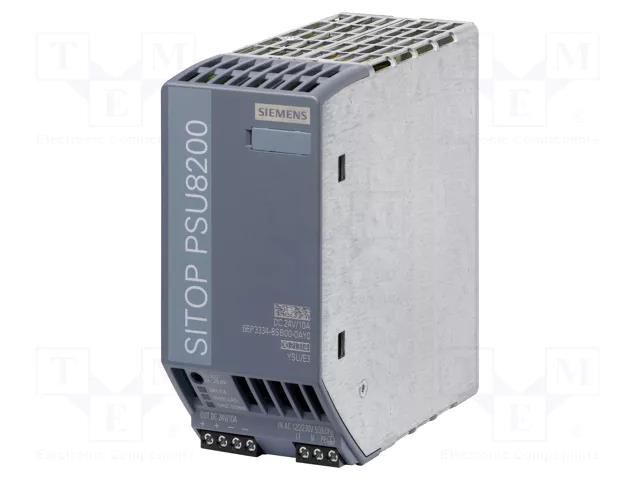 Power supply: switching; for DIN rail; 240W; 24VDC; 10A; IP20; 94% SIEMENS 6EP3334-8SB00-0AY0