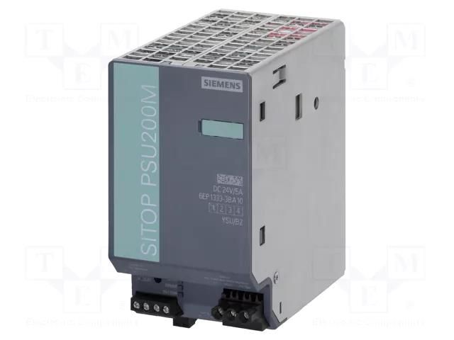 Power supply: switching; for DIN rail; 120W; 24VDC; 5A; IP20; OUT: 1 SIEMENS 6EP1333-3BA10-8AC0