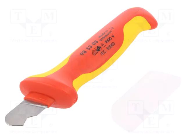 Knife; for electricians; semicircular; Tool length: 170mm; 1kVAC KNIPEX KNP.985303