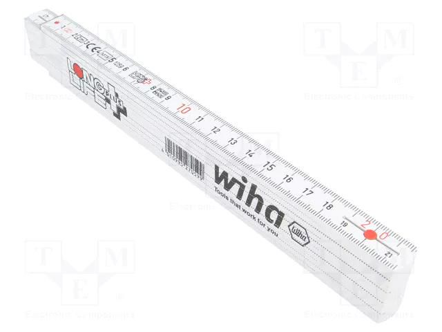Folding ruler; L: 2m; Width: 15mm; white WIHA WIHA.27059