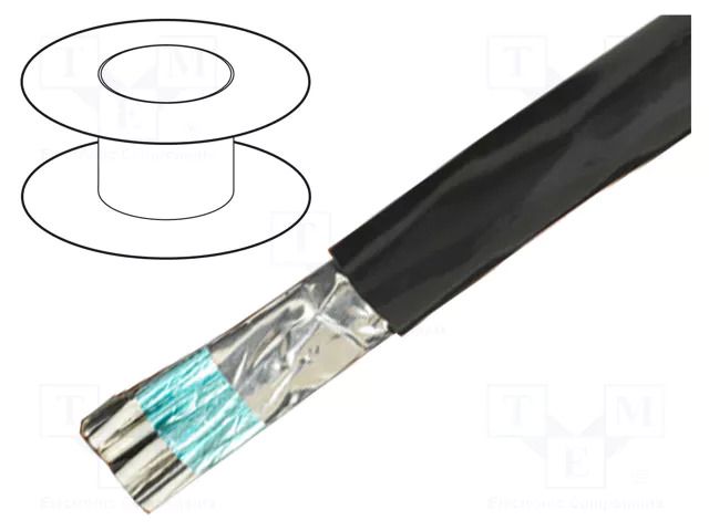 Wire; Alpha Essential C&C; 10x28AWG; PVC; dark grey; 600V; 30.5m ALPHA WIRE 3310-SL005