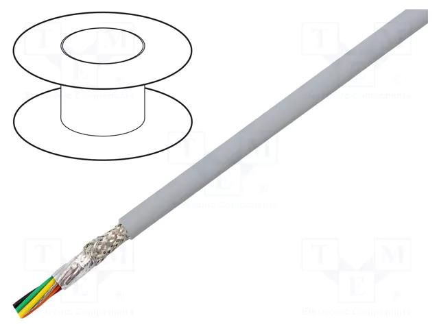 Wire; EcoCable Mini; 6x22AWG; MPPE; dark grey; 300V; halogen free ALPHA WIRE 78336-SL001