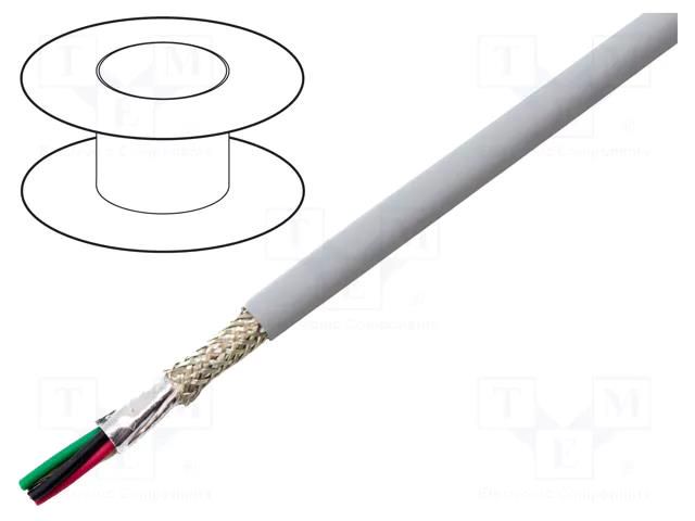Wire; EcoCable Mini; 4x20AWG; MPPE; dark grey; 300V; halogen free ALPHA WIRE 78344-SL001