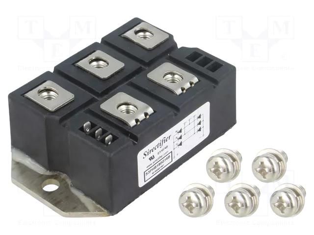 Bridge rectifier: half-controlled; Urmax: 1.6kV; If: 180A; screw SIRECTIFIER S3PHB180G16B-SIR