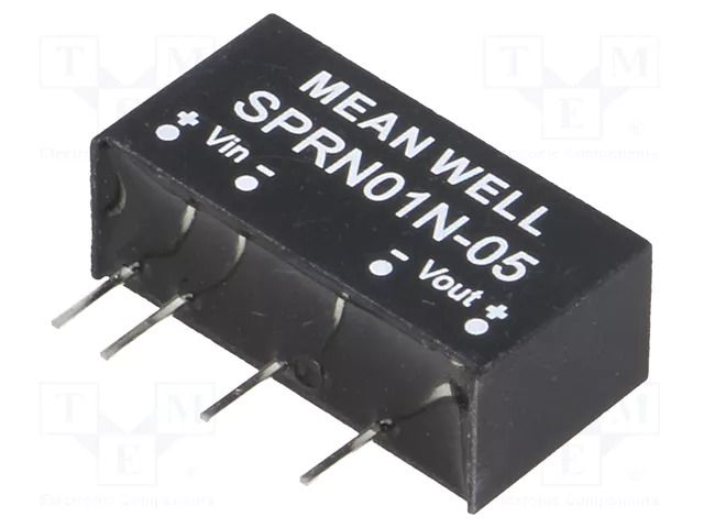 Converter: DC/DC; 1W; Uin: 22.8÷26.4VDC; Uout: 5VDC; Iout: 0÷200mA MEAN WELL SPRN01N-05