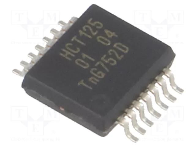IC: digital; buffer,non-inverting,line driver; Ch: 4; CMOS,TTL NEXPERIA 74HCT125DB.112