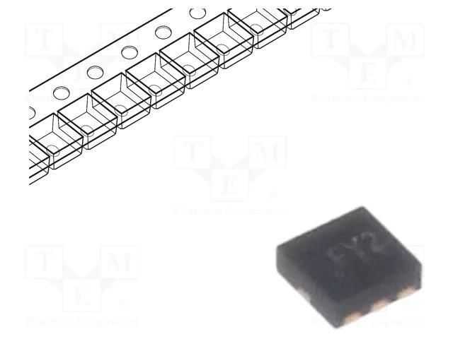 Diode: TVS array; 6.6V; 5A; DFN6; Ch: 2; ESD ALPHA & OMEGA SEMICONDUCTOR AOZ8001DI