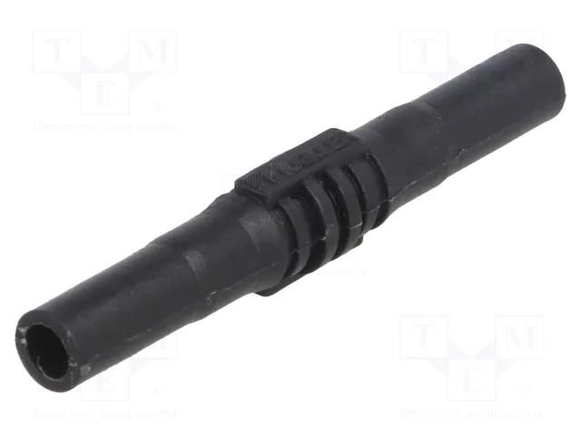 Connector: 4mm banana; socket; 15A; 1kV; black; nickel plated MUELLER ELECTRIC BU-32601-0
