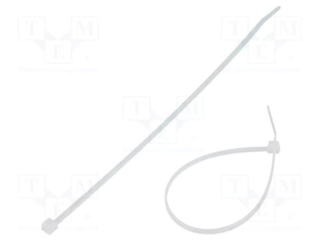 Cable tie; L: 160mm; W: 2.5mm; natural; polyamide; 80N; Ømax: 41mm FIX&FASTEN FIX-S-2.5X160/N