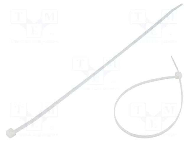 Cable tie; L: 250mm; W: 3.6mm; natural; polyamide; 177N; Ømax: 66mm FIX&FASTEN FIX-S-3.6X250/N