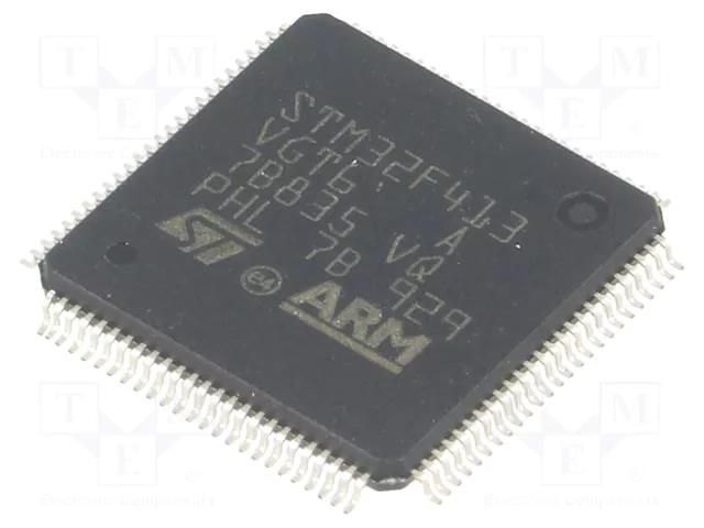 IC: STM32 ARM microcontroller; 100MHz; LQFP100; 1.7÷3.6VDC STMicroelectronics STM32F413VGT6