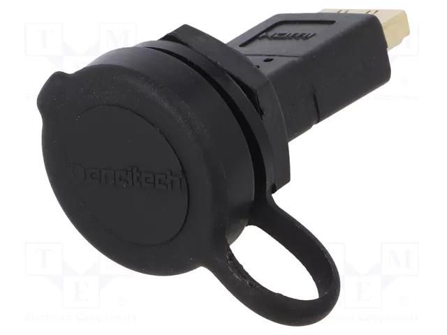 Adapter; HDMI socket,HDMI plug; 1310; with protective cap; IP67 ENCITECH 1310-1033-01