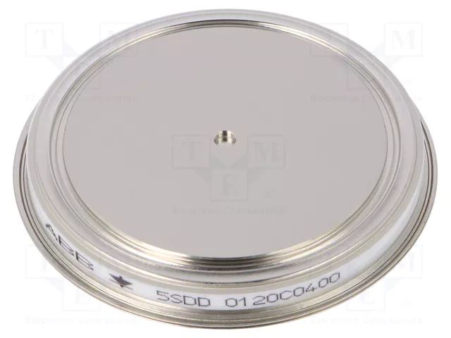 Diode: hockey-puck rectifying; 400V; 11.35kA; Ø75/57mm; Ifsm: 85kA ABB 5SDD0120C0400