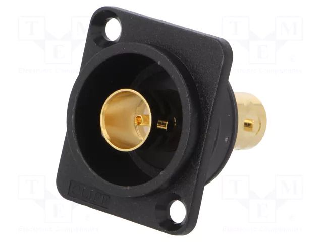 Coupler; BNC socket,both sides; FT; gold-plated; plastic; 19x24mm CLIFF CP303112G