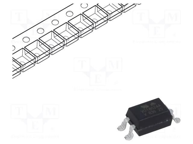 Optotriac; 5.3kV; triac,zero voltage crossing driver; SMD4; Ch: 1 VISHAY VOT8024AB