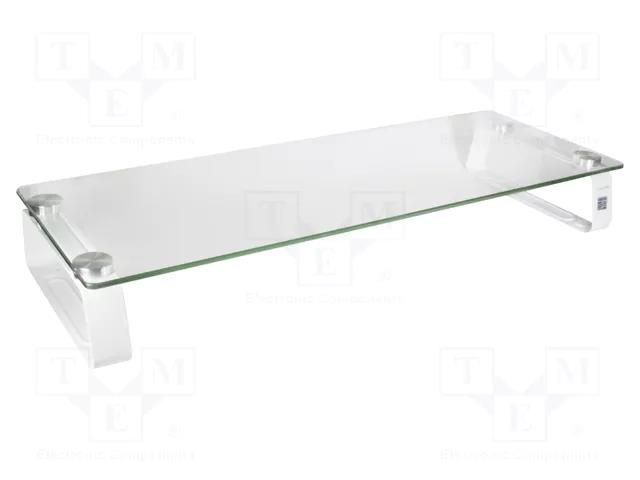 Monitor stand; 20kg; metal,steel,glass; Dim: 560x210x80mm LOGILINK BP0027