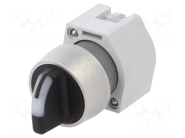 Switch: rotary; 22mm; Stabl.pos: 1; yellow/black; BA9S,LED; IP65 EAO 704.413.0I