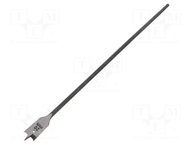 Drill bit; for wood; Ø: 20mm; L: 400mm; high speed steel; 1/4"; Flat C.K CK-T2942-20400