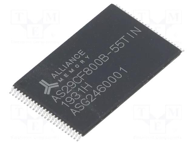 IC: FLASH memory; 8MbFLASH; 1Mx8bit; 55ns; TSOP48; parallel ALLIANCE MEMORY AS29CF800B-55TIN