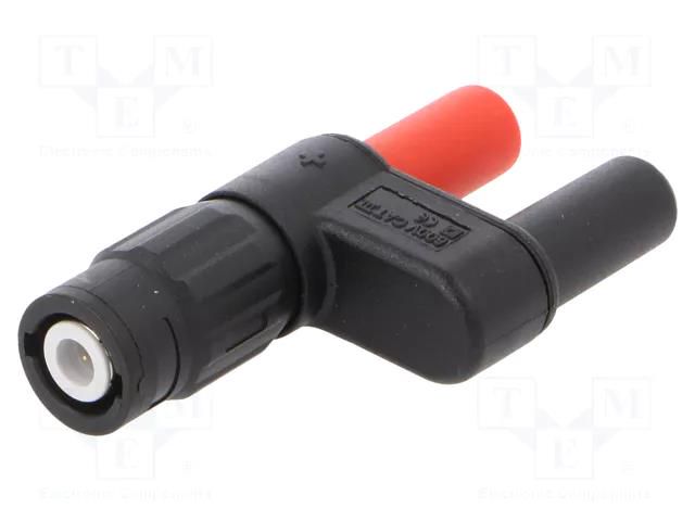 Adapter; black; banana 4mm socket x2,BNC socket STÄUBLI XM-BB/4