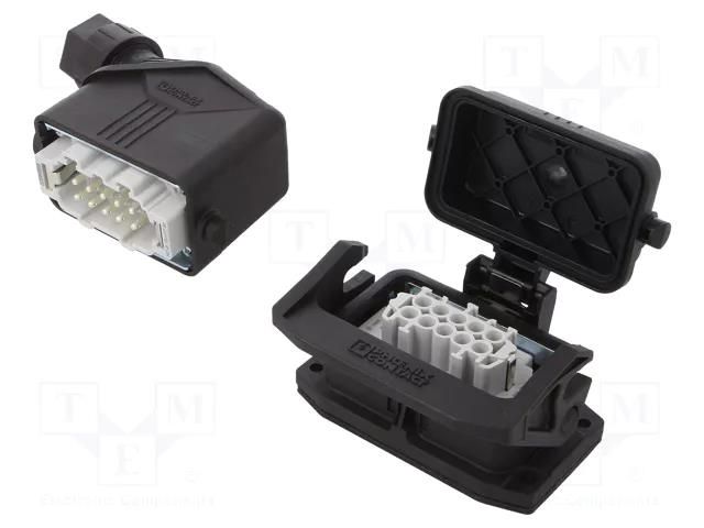 Connector: HDC; male + female; PIN: 10; 16A; 500V; HDC; 10+PE; M25 PHOENIX CONTACT HCEVOB10PTBWSCHLM2